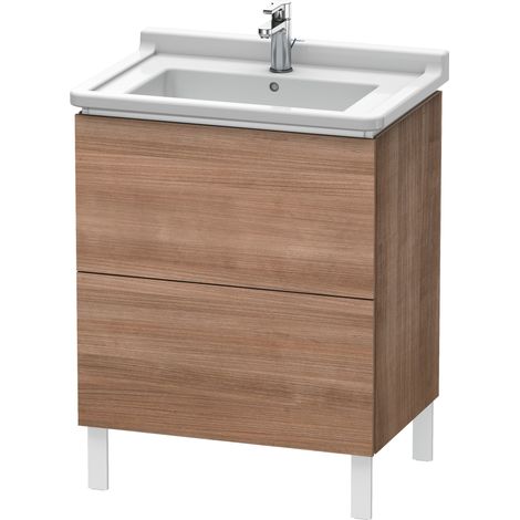 Duravit L-Cube Mueble de aseo vertical, 2 cajones, 670mm, para Starck 3, color: Cerezo del Tesino - LC660807373 (1/4)