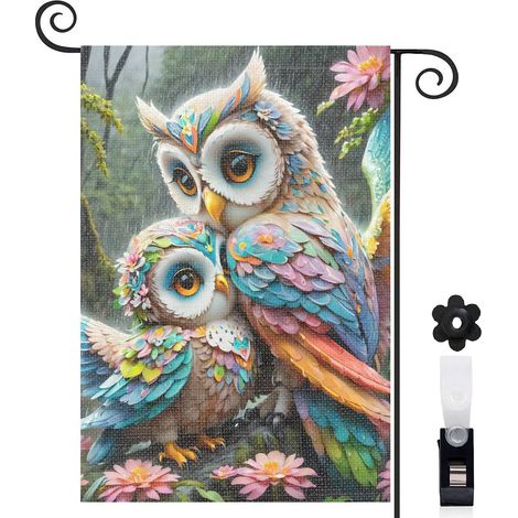 Drapeau de jardin décoration extérieure toile épaisse double face 30 x 45 cm pour jardin maison (1/5)