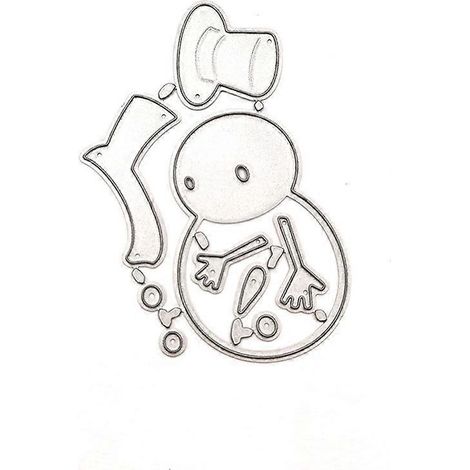 Weihnachts-Schneemann-Schablone aus Kohlenstoffstahl für DIY-Scrapbooking, Fotoalben, Prägepapierkarten und mehr
