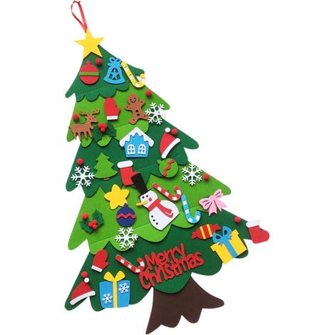 Árbol de Navidad interactivo de fieltro - Modelo sin luces (1/2)