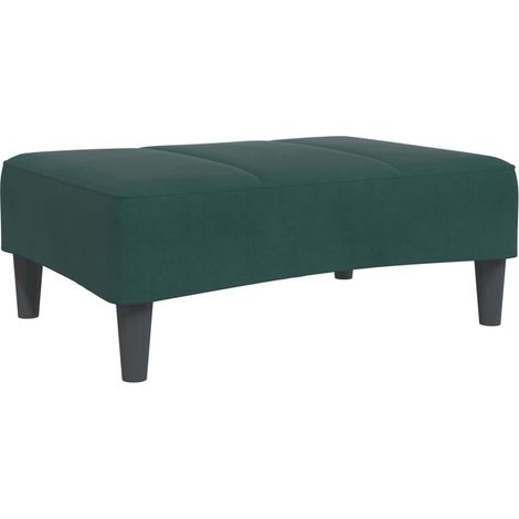 vidaXL Poggiapiedi Verde Scuro 77x55x31 cm in Velluto (1/5)
