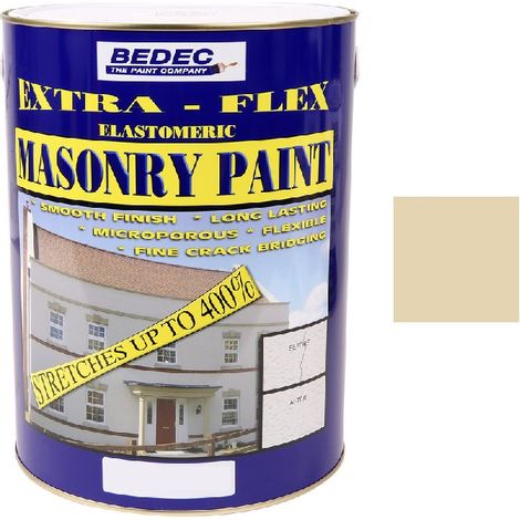 Bedec Extra Flex Masonry Paint - Sand Stone - 5 Litre