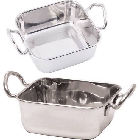 Tablecraft, casseruola quadrata da buffet, monoporzione, in acciaio inox (1/2)