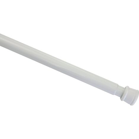 Gardinia Bastone per Tende, Metallo, Allungabile, Montaggio Senza Trapano né Viti, Diametro 23/26 mm, Lunghezza 80-130 cm, Bianco (1/4)