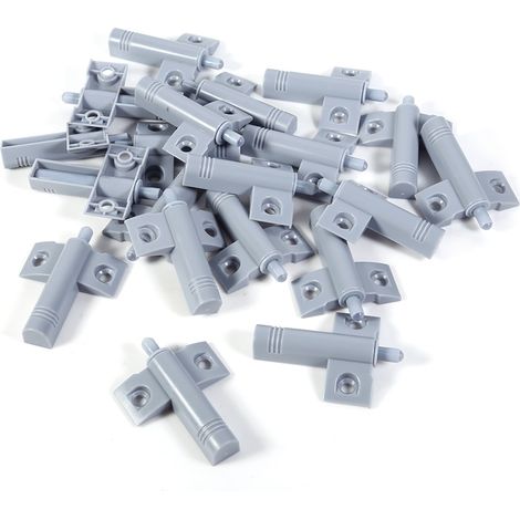 Lot de 20 butées de porte de placard de cuisine avec amortisseurs de fermeture douce et silencieuse, gris/blanc (1/5)