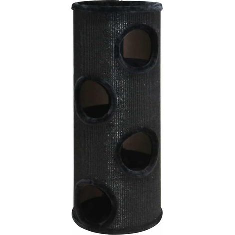 1 Griffoir Pour Chat Sisal Rond Noir Diamètre 38 Cm Hauteur 98 Cm Protection Meubles