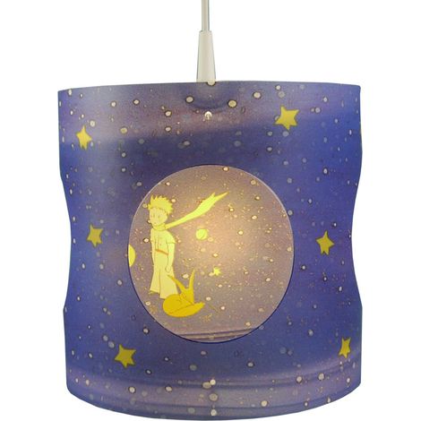 Kinderzimmer Deckenleuchte Lampenschirm drehend Motiv Kleiner Prinz mit LED (1/4)