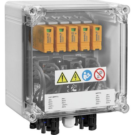 Weidmüller PVN DC 2I 1O 2MPP SPD2R WM4 11 Photovoltaik Generatoranschlusskasten, PV Next, 1100 V, 2 MPP, 2 Eingänge/1 Ausgang pro MPP, Überspannungsschutz II, 2866350000