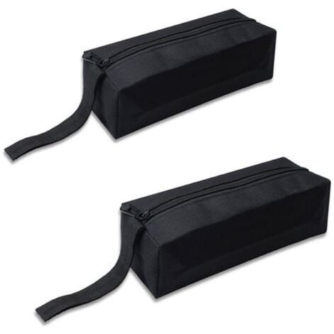 Lot de 2 petites pochettes à outils, 25 X 8,5 X 7 cm pochette de rangement portable multifonctionnelle en polyester 600D avec sangle de suspension et fermeture à glissière (1/4)