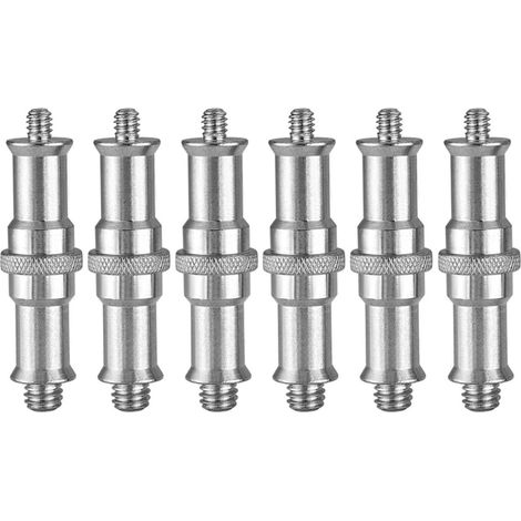 Kit de 6 Adaptateurs à Vis Filetée 1/4 Pouce à 3/8 Pouce en Métal Argenté, Facile à Installer, pour Caméra Standard et Sport, Vis de Conversion pour Pied D'éclairage (1/5)