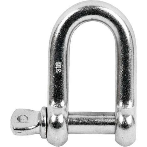 Grillo dritto zincato M-8 per imbracature a catena e a fune, diametro 8 mm. (1/2)