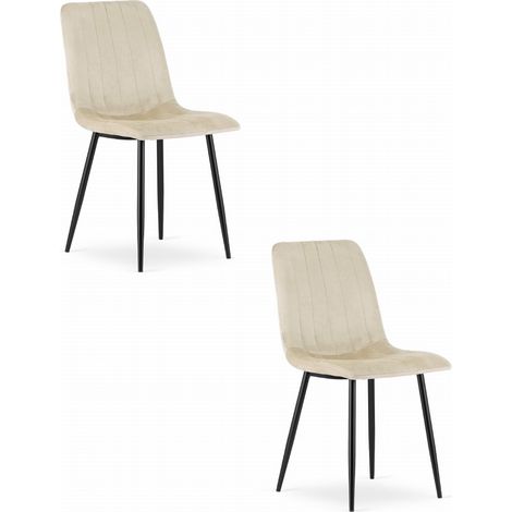 Lava-Sessel – hellbeiger Samt x 2 (1/5)