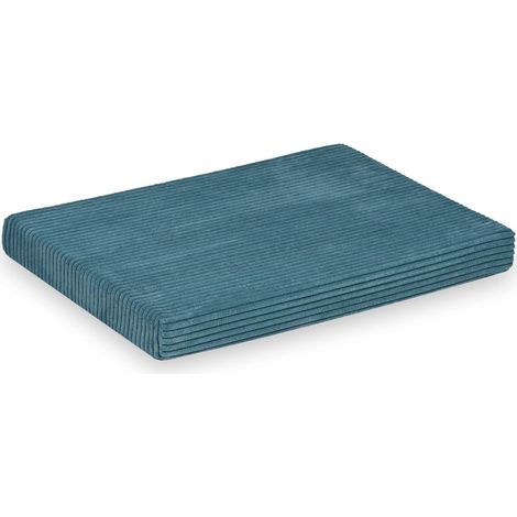 Tapis de jeu en mousse bleu velours côtelé (1/5)