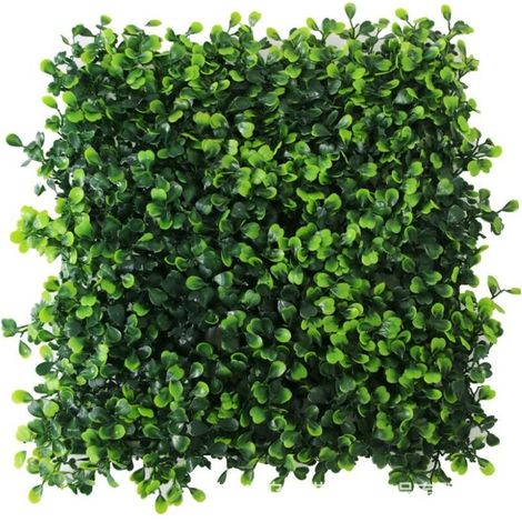Mur Végétal Artificiel - Haie Synthétique 25x25 Cm - Pour Jardin Balcon Terrasse Piscine - 4 Pièces (1/5)