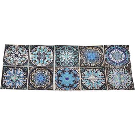 30 traumhaft grüne Mandala-Fliesenaufkleber, Wanddeko, HT47, 10 x 10 cm, Arabesken-Aufkleber für die Wohnzimmerwand (1/5)