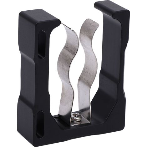 Support magnétique pour chariot, en alliage d'aluminium anti-rayures, avec pince à ressort en acier inoxydable. Accessoire idéal pour les chaises de plage et les cannes à pêche (noir). (1/5)