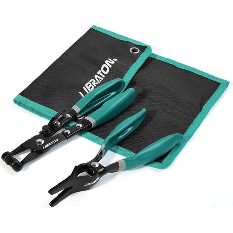 Schlauchklemmen Zangen Set 2-teilig mit Schlauchentferner und Tasche (1/5)