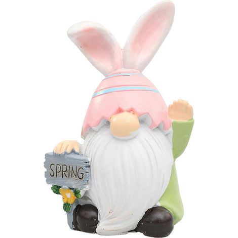Oster- und Frühlingshase, Tischdekoration, niedliche Figur, Heimdeko, Festtagsartikel, Schlafzimmer, Miniatur aus Kunstharz (1/5)