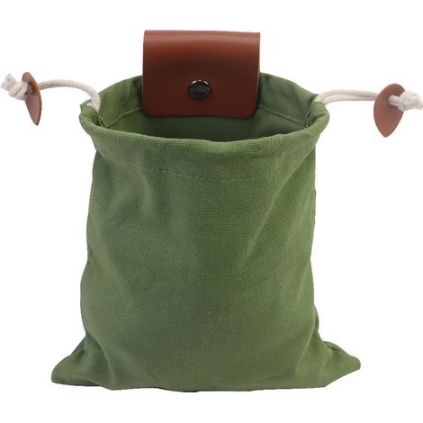 Harvesting Bag - Sturdy 600D Canvas - Adjustable Shoulder Strap and Drawstring Closure - For Picking Fruits, Vegetables, and Mushrooms - Outdoor Gardening and Hiking - 1 Piece (1/5)