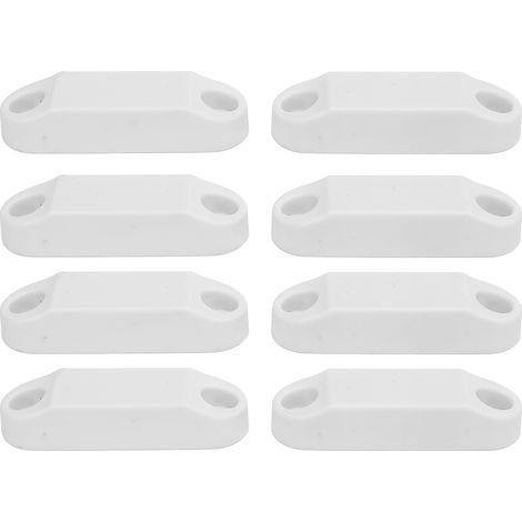 Kit de 4 paires de fermetures magnétiques pour porte de rangement de camping-car, résistantes aux intempéries, blanches. (1/5)