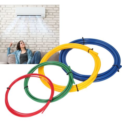 Ensemble de rallonge de tuyau en cuivre pour climatiseur de 4 m + sac à cordon noir, avec bandes de cintrage intégrées pour tuyaux en cuivre de 6,35 mm, 12,7 mm, 9,5 mm et 15,9 mm. (1/5)