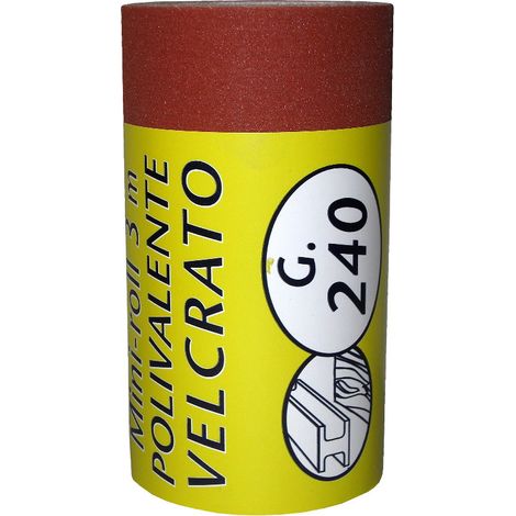 IQ2 TOOLS Carta abrasiva, minirotolo 2 mt, grana 240