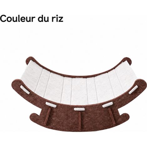 Fauteuil à bascule et griffoir pour chat lit berceau transat 4 saisons beige-marron taille S 58 25cm réf 0801 410 g – Livraison gratuite