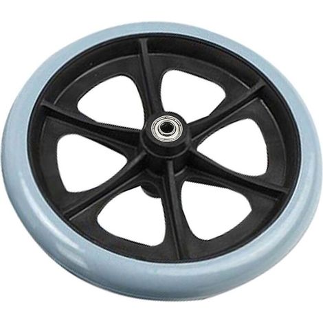 Accessoires de fauteuils roulants de roue solide de pneu de roue avant de roulette universelle de 6/8 pouces（6 pouces gris）