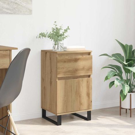 Buffet-Meuble de rangement chêne artisanal 35 x 40 x 70 cm Bois d'ingénierie 670623 (1/5)