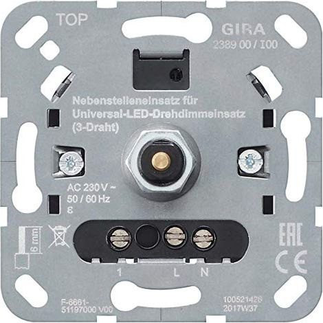 GIRA 238900 SYSTÈME 3000 INVERSEUR ROTATIF POUR VARIATEUR D'INTENSITÉ À 3 FILS