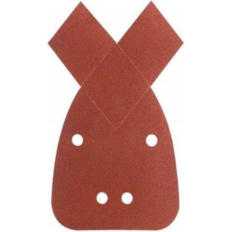 Feuilles Abrasives - Grain 180 - 90 x 135 mm - 4 Trous - Pour Ponceuse Multi - Lot De 5 (1/4)