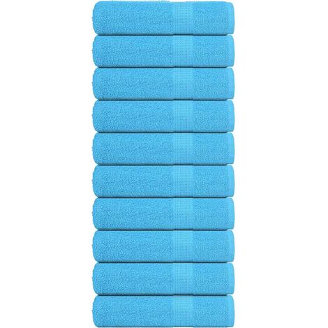 Serviettes de douche FROGN, lot de 10, turquoise, 70 x 140 cm, 360 g/m²