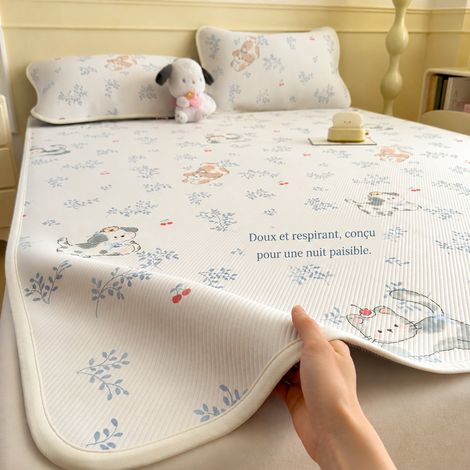 Ensemble protège-matelas rafraîchissant d'été Chien Bulle Cerise 150x200 cm avec 2 taies d'oreiller 150cm 200cm réf 8004 2 kg – Livraison gratuite