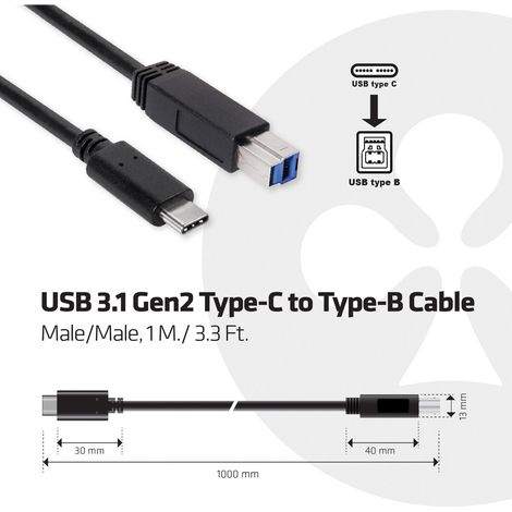 Club 3D Club3D Kabel USB 3.1 Typ C USB Typ B 1,0m St/St retail (CAC-1524) (1/3)