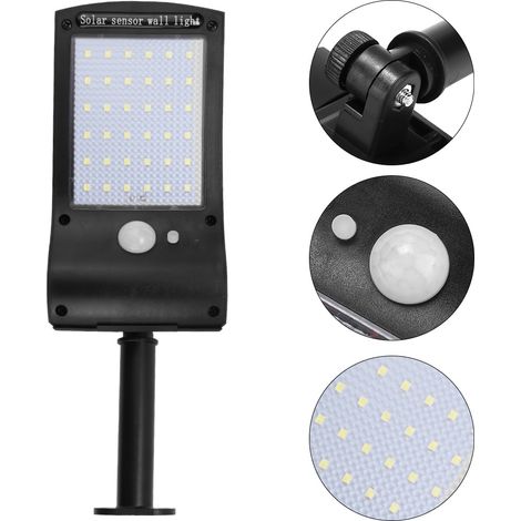 LED-Solarpanel-Wandleuchte mit Bewegungssensor, ultradünn, wasserdicht, für den Außenbereich, Garten und Hof, mit Sicherheitsbeleuchtung (1/5)