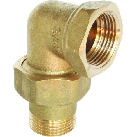 Coude union laiton Mâle Femelle 15/21 (1/4)