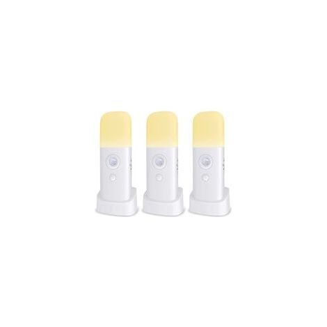Kinder-Nachtlicht, Bewegungsmelder-Lampe, einstellbare Helligkeit, tragbar, wiederaufladbar, für Schlafzimmer, Kinderzimmer und Wohnzimmer (3er-Pack) (1/3)
