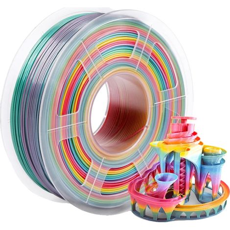 Filamento PLA, diametro 1,75 mm, compatibile con stampanti FDM, PLA Rainbow 01 (1/2)