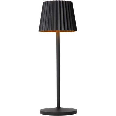 Lampada da tavolo esterna ricaricabile LED 2W IP54 nera Lucide