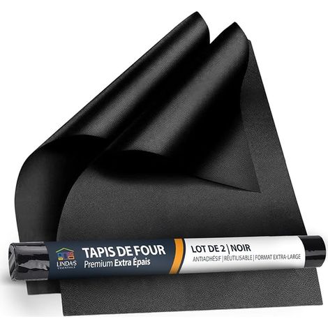 Feuille Protection Four Cuisson Tapis de Cuisson (32x50cm) Feuille de Cuisson pour Fond de Four - Protection Four et Plaques de Cuisson (Noir) (1/5)