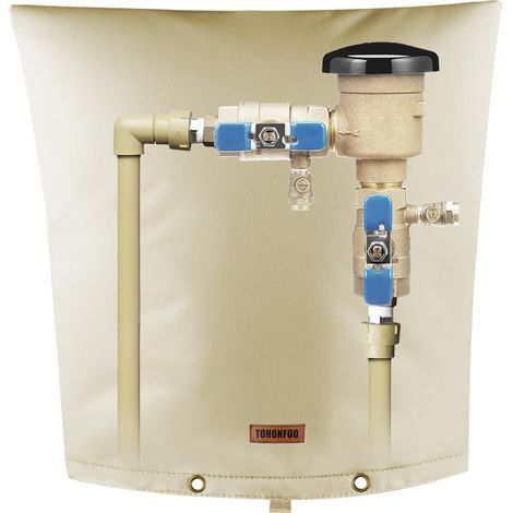 Housse d'isolation de tuyau anti-refoulement (-15 °C) – Poche isolée pour valve d'arrosage – Housse de pompe de puits d'eau – Robuste 5 couches pour protection contre le gel hivernal, 61 cm (1/5)