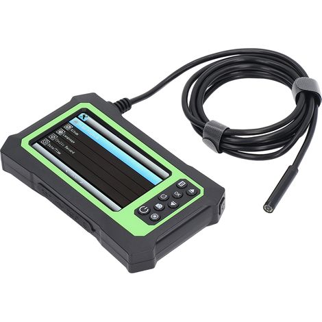Endoscope étanche IP67 avec écran LCD 4,3 pouces, caméra d'inspection 8mm et câble de 2m, couleur verte (1/5)