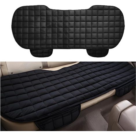 Protezione universale per sedile posteriore auto, cuscino per auto per la protezione del sedile auto, coprisedile posteriore in peluche per tappetino auto, accessori per auto (nero)