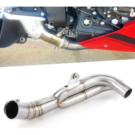 Tube de liaison d'échappement intermédiaire sans catalyseur, compatible avec Yamaha YZF R1 2009-2014 (1/5)