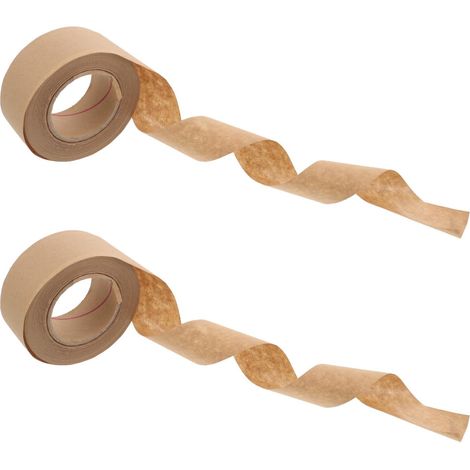 2 Rolls Kraft Water Rubbed Tape Mounting Tape for Framing and Protection Works Adhesive Paper for Sealing (1/5)