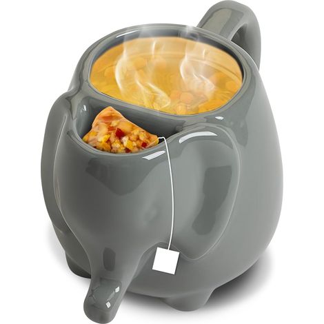 Tasse à thé éléphant 3D en céramique , 500 ml, idée cadeau pour homme et femme (1/5)