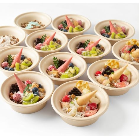 Bol en papier blanc jetable 12 oz
