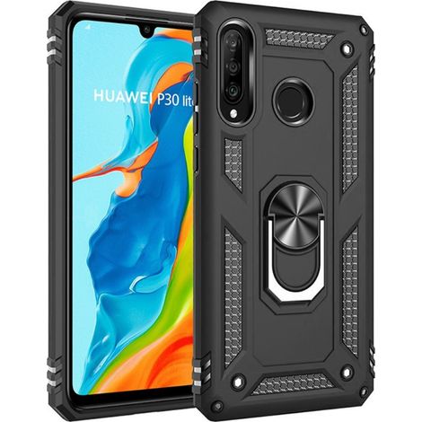 Coque de protection pour Huawei P30 Lite, Nox Case Ring, noire (1/5)