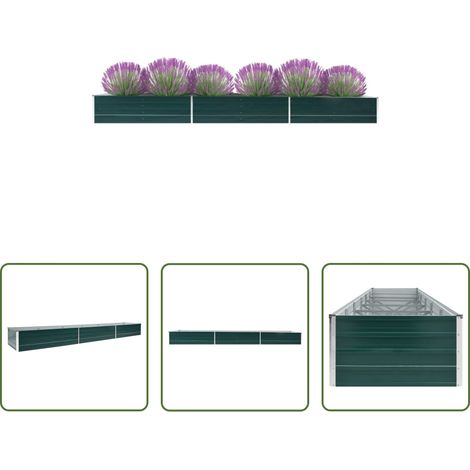 Hochbeet - Garten-Hochbeet Verzinkter Stahl 480x80x45 cm Grün (1/5)