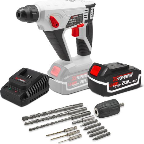 Marteau perforateur sans fil 20V avec batterie 4Ah - X-Performer. (1/3)